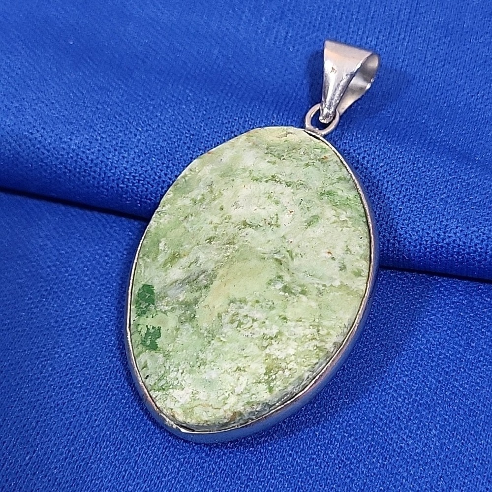 Natural Agate Jasper Stone Oval 1.5" Pendant Charm Jewelry Making Piece